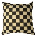 Buankoxy Cotton Linen Square Throw Pillow Case Decorative Cushion Cover Pillowcase 18 "X18 " Black White Lattice
