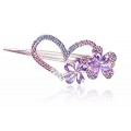 Buankoxy Love Heart Jewelry Crystal Hair Clips Hairpin - For Hair Clip Hairpins Beauty Tools (Purple)