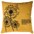 Buankoxy 18 inch Cotton Linen Square Pillow Cover Decorative Cushion Case Pillowcase Dandelion